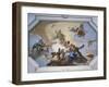 Glory Among Virtues: Fame, Glory, Justice, Fortitude, Temperance and Prudence-Giambattista Tiepolo-Framed Giclee Print