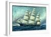 Glory of the Seas' in Full Sail, 1919-Antonio Jacobsen-Framed Giclee Print