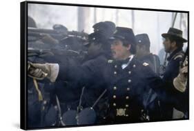 Glory (Pour la gloire) by EdwardZwick with Matthew Broderick., 1989 (guerre by Secession) (photo)-null-Framed Stretched Canvas