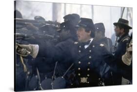 Glory (Pour la gloire) by EdwardZwick with Matthew Broderick., 1989 (guerre by Secession) (photo)-null-Stretched Canvas