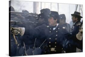Glory (Pour la gloire) by EdwardZwick with Matthew Broderick., 1989 (guerre by Secession) (photo)-null-Stretched Canvas