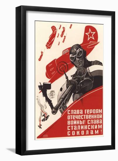 Glory to the Heroes of the Patriotic War! Glory to the Stalin's Falcons!-Pavel Vasilyevich Vandyshev-Framed Giclee Print