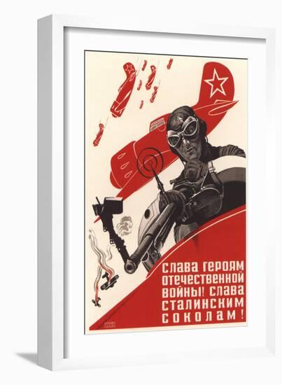 Glory to the Heroes of the Patriotic War! Glory to the Stalin's Falcons!-Pavel Vasilyevich Vandyshev-Framed Giclee Print