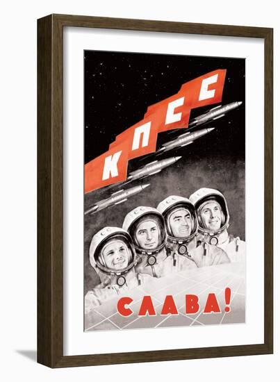 Glory to the Russian Cosmonauts-null-Framed Art Print