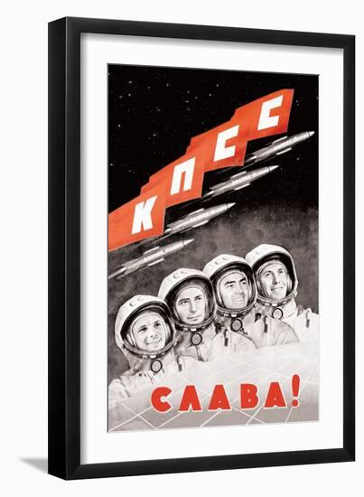 Glory to the Russian Cosmonauts-null-Framed Art Print