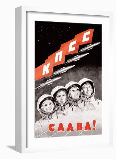 Glory to the Russian Cosmonauts-null-Framed Art Print