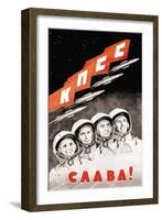 Glory to the Russian Cosmonauts-null-Framed Art Print