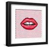 Glossy Pop Art Lips-null-Framed Art Print