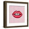 Glossy Pop Art Lips-null-Framed Art Print