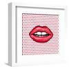 Glossy Pop Art Lips-null-Framed Art Print