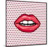 Glossy Pop Art Lips-null-Mounted Art Print