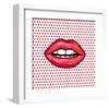 Glossy Pop Art Lips-null-Framed Art Print