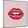 Glossy Pop Art Lips-null-Mounted Art Print