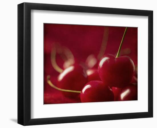 Glossy Red Cherries-Steve Lupton-Framed Photographic Print