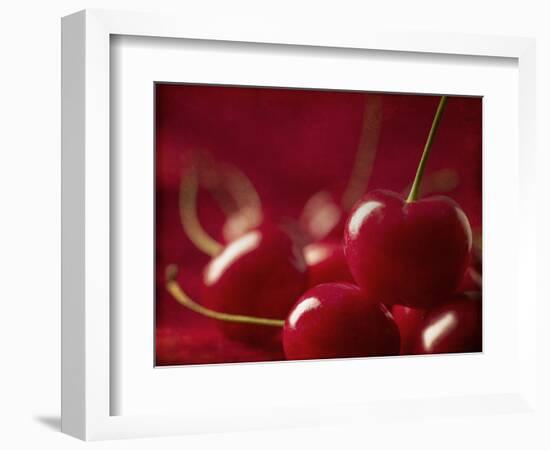 Glossy Red Cherries-Steve Lupton-Framed Photographic Print