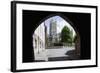 Gloucester Cathedral from the Northwest, Seen from St. Marys Gate, Gloucestershire, England, UK-Nick Servian-Framed Photographic Print