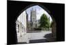 Gloucester Cathedral from the Northwest, Seen from St. Marys Gate, Gloucestershire, England, UK-Nick Servian-Mounted Photographic Print