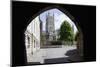 Gloucester Cathedral from the Northwest, Seen from St. Marys Gate, Gloucestershire, England, UK-Nick Servian-Mounted Photographic Print