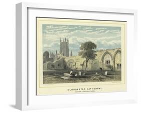 Gloucester Cathedral, View from St Catherine's Abbey-Benjamin Baud-Framed Giclee Print