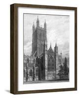 Gloucester Cathedral-WH Bartlett-Framed Art Print