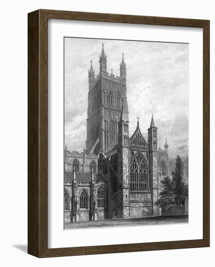 Gloucester Cathedral-WH Bartlett-Framed Art Print