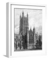 Gloucester Cathedral-WH Bartlett-Framed Art Print