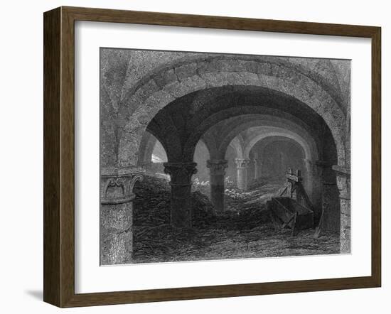 Gloucester Cathedral-WH Bartlett-Framed Art Print