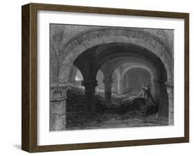 Gloucester Cathedral-WH Bartlett-Framed Art Print