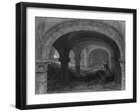 Gloucester Cathedral-WH Bartlett-Framed Art Print