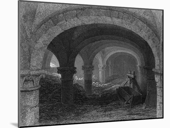 Gloucester Cathedral-WH Bartlett-Mounted Art Print