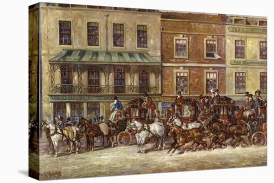 Gloucester Coffee House, Piccadilly-J.C. Maggs-Stretched Canvas