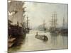 Gloucester Docks, before 1922 (Oil on Canvas)-John Collier-Mounted Giclee Print