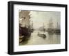 Gloucester Docks, before 1922 (Oil on Canvas)-John Collier-Framed Giclee Print