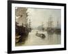 Gloucester Docks, before 1922 (Oil on Canvas)-John Collier-Framed Giclee Print