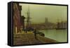 Gloucester Docks, c.1880-John Atkinson Grimshaw-Framed Stretched Canvas