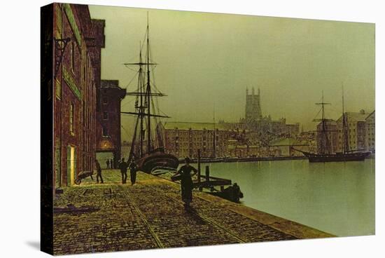 Gloucester Docks, c.1880-John Atkinson Grimshaw-Stretched Canvas