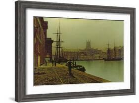 Gloucester Docks, c.1880-John Atkinson Grimshaw-Framed Giclee Print