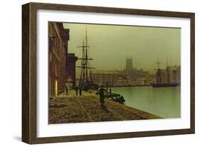 Gloucester Docks, c.1880-John Atkinson Grimshaw-Framed Giclee Print