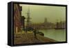 Gloucester Docks, c.1880-John Atkinson Grimshaw-Framed Stretched Canvas