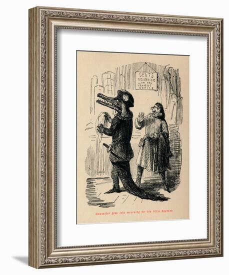 'Gloucester goes into mourning for this little Nephews',-John Leech-Framed Giclee Print