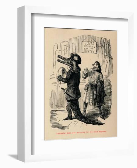 'Gloucester goes into mourning for this little Nephews',-John Leech-Framed Giclee Print