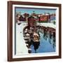 "Gloucester Harbor in Winter," February 4, 1961-John Clymer-Framed Giclee Print