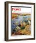 "Gloucester Harbor" Saturday Evening Post Cover, November 14, 1959-John Clymer-Framed Giclee Print