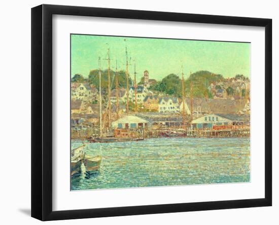 Gloucester Harbour, 1917-Childe Hassam-Framed Premium Giclee Print