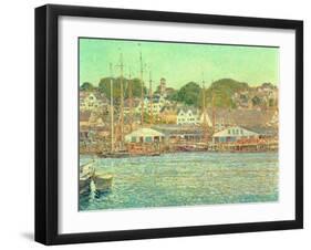 Gloucester Harbour, 1917-Childe Hassam-Framed Premium Giclee Print