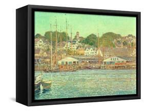 Gloucester Harbour, 1917-Childe Hassam-Framed Stretched Canvas