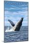 Gloucester, Massachusetts, Humpback Whale-Lantern Press-Mounted Art Print