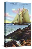 Gloucester, Massachusetts, View of the Gertrude L. Thebaud Sailboat-Lantern Press-Stretched Canvas
