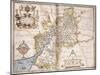 Gloucester(Shire), 1579-Christopher Saxton-Mounted Giclee Print