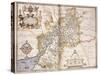 Gloucester(Shire), 1579-Christopher Saxton-Stretched Canvas